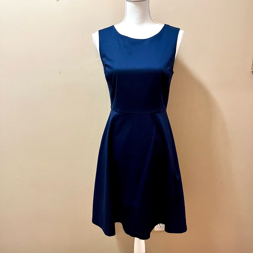 Draper James Navy Blue A line Dress Size 4 - Picture 2 of 8